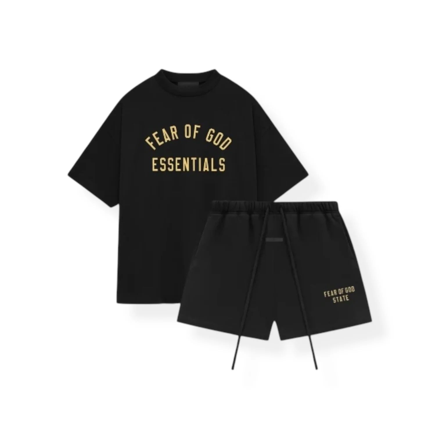 FW24 ESSENTIALS BLACK YELLOW STATE SUMMER SET