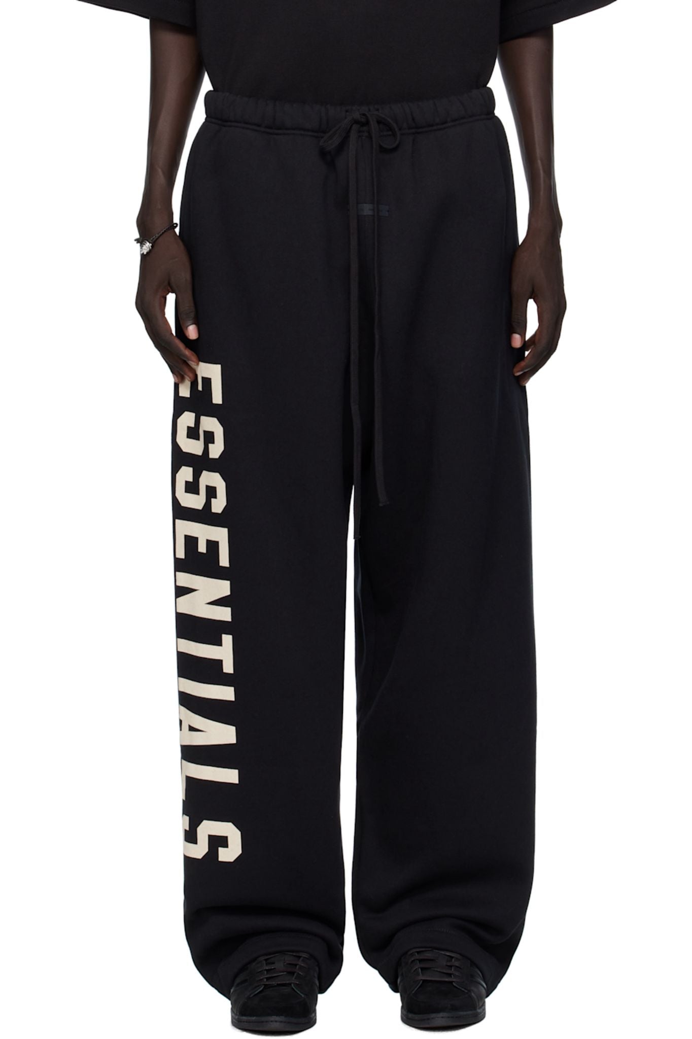 FW24 ESSENTIALS BLACK HEAVY FLEECE RELAXED SWEATPANTS
